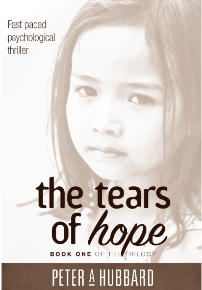 book cover of the tears of hope. a picture of a young girl appearing as a refugee. tears of hope trilogy